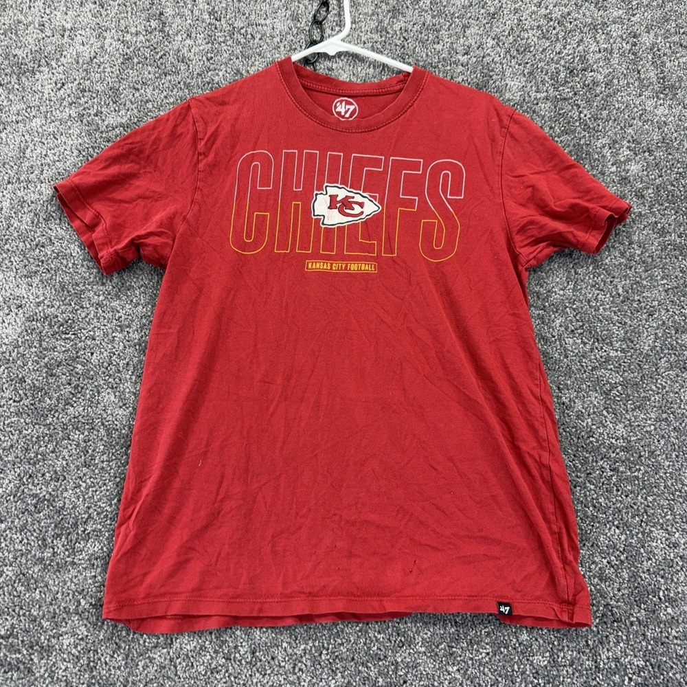 Kansas City Chiefs Shirt Mens Small Red NFL Football '47 CHIEFS Graphic Tee
